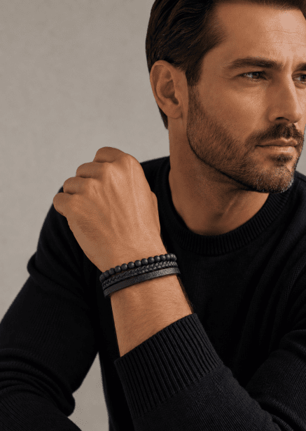 Läderarmband Raven Stride