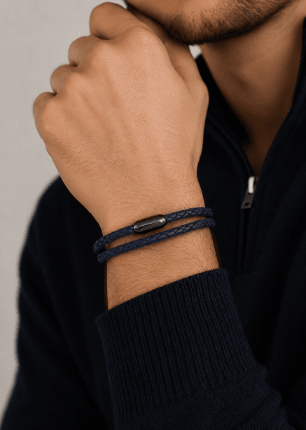 Läderarmband Silent Crest
