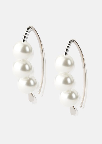 Örhänge Pearl Arc - Silverpläterat