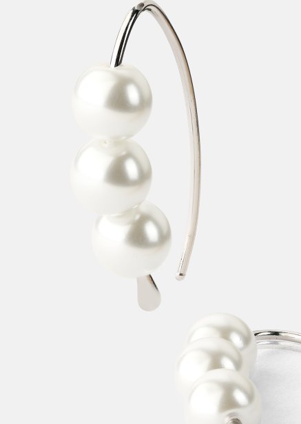 Örhänge Pearl Arc - Silverpläterat