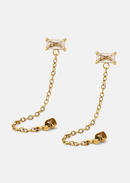 Örhänge Light Crystal Drip - 18k Guldpläterat