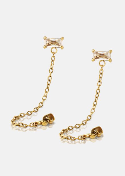 Örhänge Light Crystal Drip - 18k Gold Plated