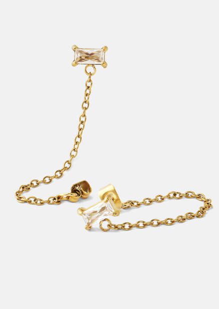 Örhänge Light Crystal Drip - 18k Guldpläterat
