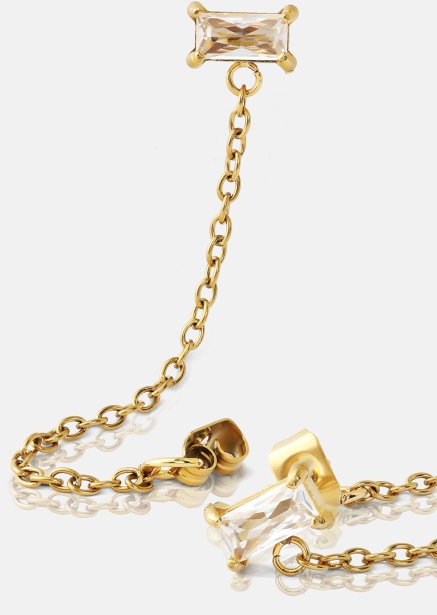 Örhänge Light Crystal Drip - 18k Guldpläterat