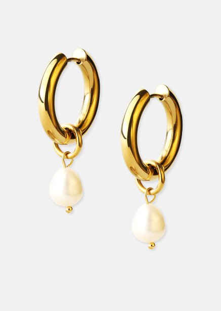 Örhänge Pearl Drop- 18k Guldpläterat
