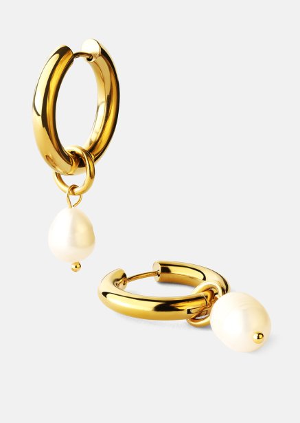 Örhänge Pearl Drop- 18k Guldpläterat