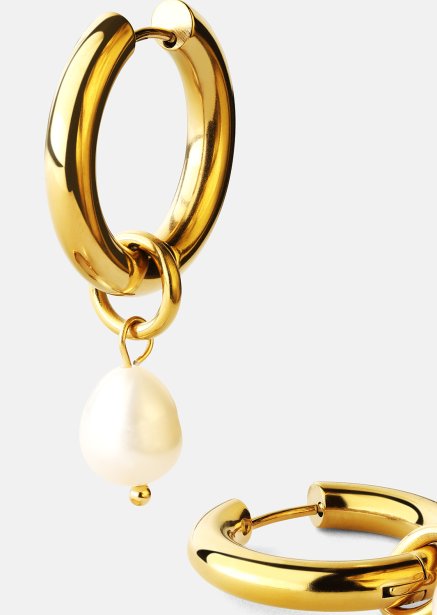 Örhänge Pearl Drop- 18k Guldpläterat