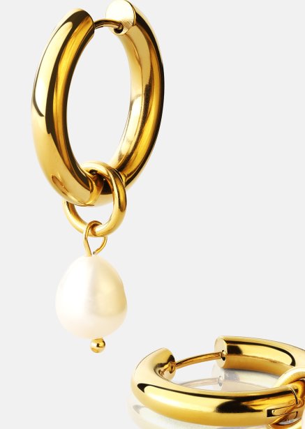 Örhänge Pearl Drop- 18k Guldpläterat