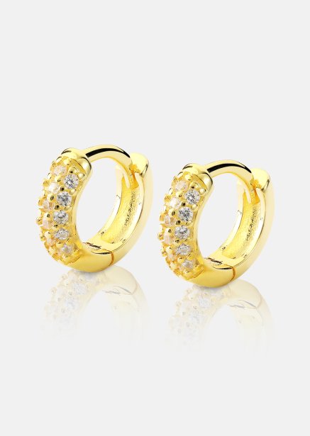 Örhänge Shimmer Hoops - 18k Gold Plated