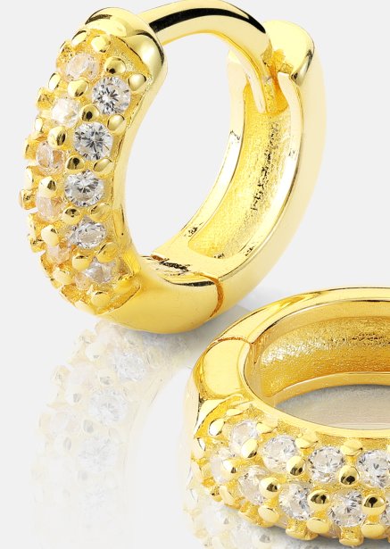 Örhänge Shimmer Hoops - 18k Guldpläterat
