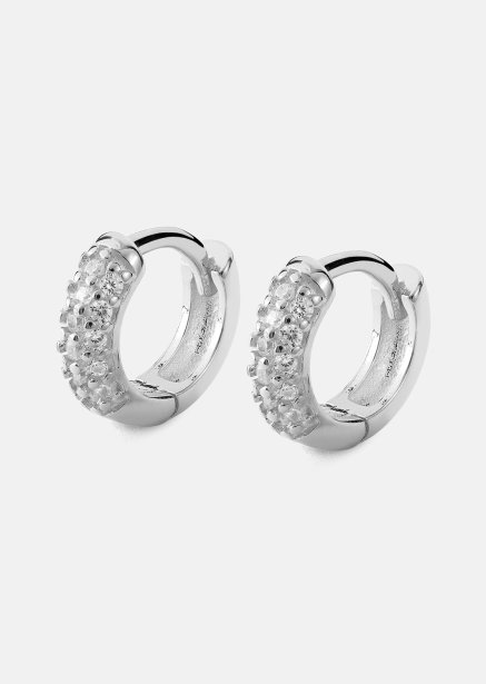 Örhänge Shimmer Hoops - Silverpläterat