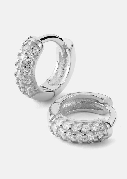 Örhänge Shimmer Hoops - Silverpläterat