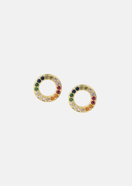 Örhängen Prism Halo - 18k Guldpläterade