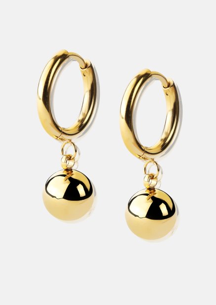 Örhänge Golden Orbit Hoops - 18k Guldpläterat