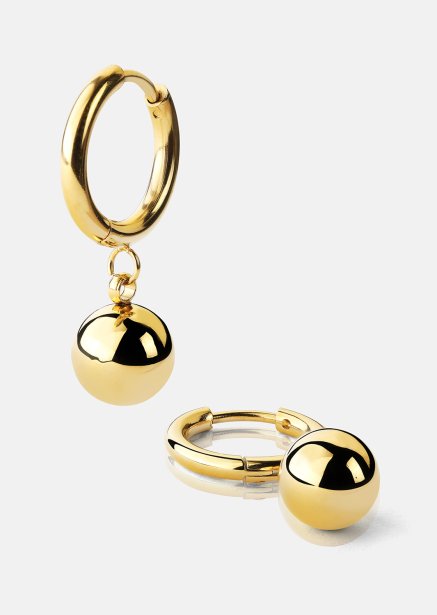 Örhänge Golden Orbit Hoops - 18k Guldpläterat