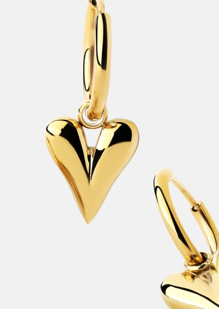 Örhängen Heart Drop - 18k Guldpläterade