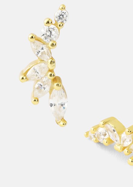 Örhängen Leaf Studs - 18k Guldpläterade