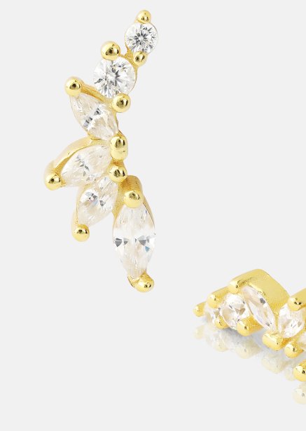Örhängen Leaf Studs - 18k Guldpläterade