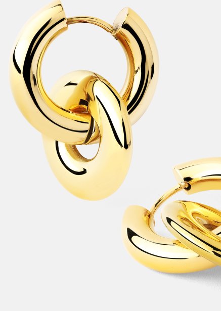 Örhängen Chunky Link – 18k Guldpläterade