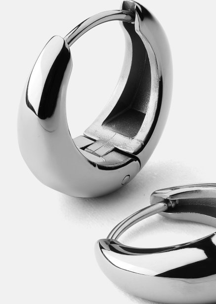 Örhängen Bold mini – Silverpläterade