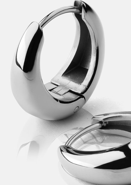 Örhängen Bold mini – Silverpläterade
