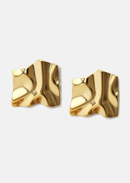 Örhänge Golden Ripple Studs - 18k Gold Plated