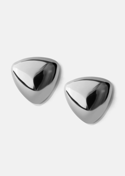 Örhängen Bold Curve – Silverpläterade