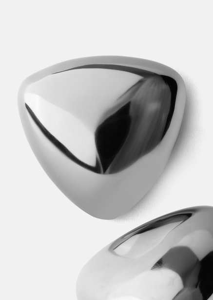 Örhängen Bold Curve – Silverpläterade