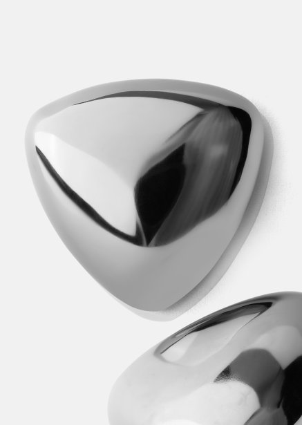 Örhängen Bold Curve – Silverpläterade