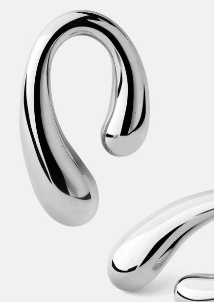 Örhängen Sculpture – Silverpläterade