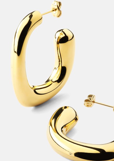 Örhänge Elegant Curve - 18k Guldpläterat