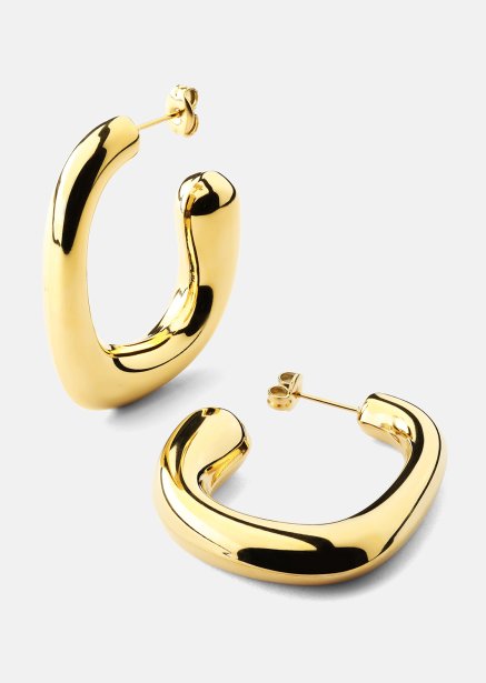 Örhänge Elegant Curve - 18k Guldpläterat