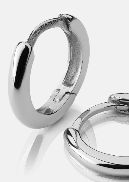 Örhängen Mini Hoops - Silverpläterade