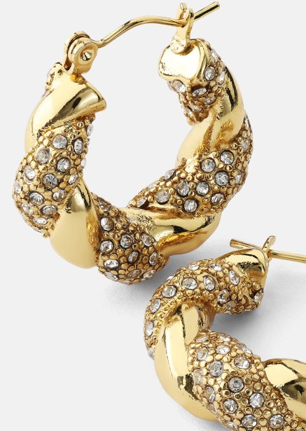 Örhänge Glam Hoops - 18k Guldpläterat