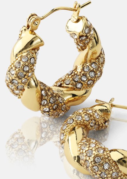 Örhänge Glam Hoops - 18k Guldpläterat