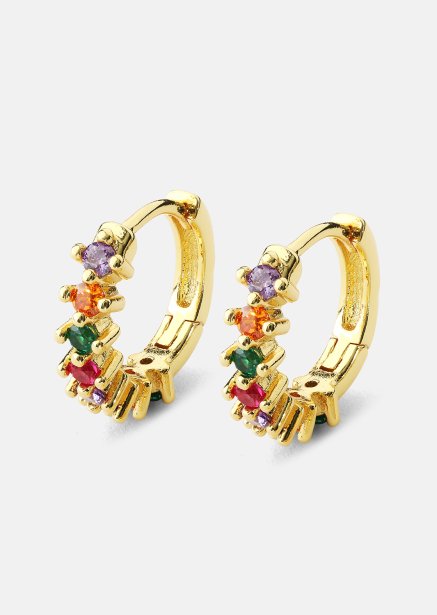 Örhänge Multicolor Shine - 18k Guldpläterat