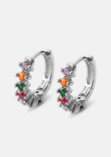 Örhänge Multicolor Shine - Silverpläterat