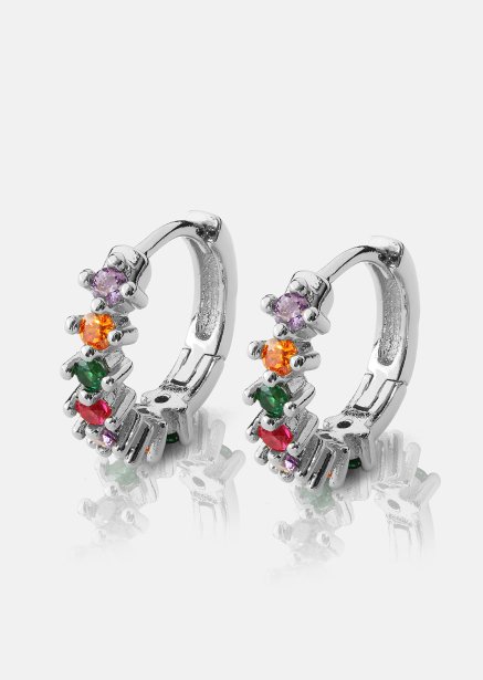 Örhänge Multicolor Shine - Silverpläterat