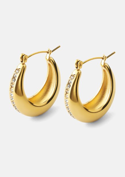 Örhängen Shine Hoops - 18k Guldpläterade