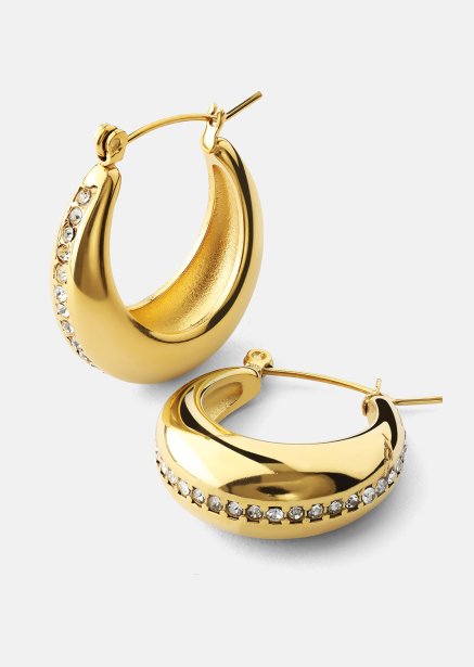 Örhängen Shine Hoops - 18k Guldpläterade