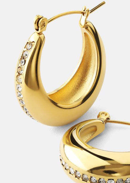 Örhängen Shine Hoops - 18k Guldpläterade