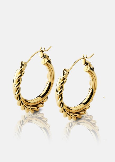 Örhängen Twist Elegance – 18k Guldpläterade