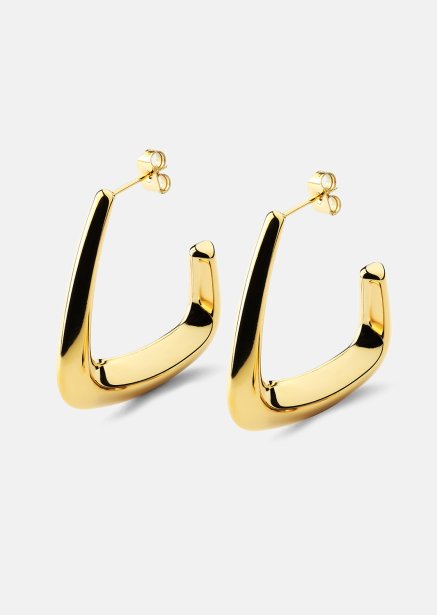 Örhängen Bold Curve – 18k Guldpläterade