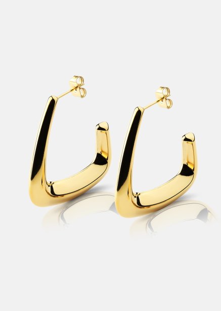 Örhängen Bold Curve – 18k Guldpläterade