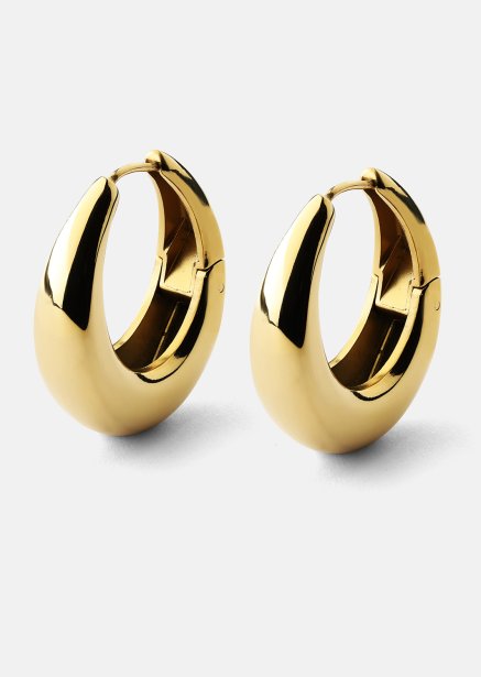 Örhängen Bold Curve – 18k Guldpläterade