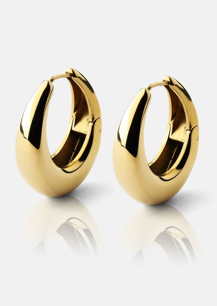 Örhängen Bold Curve – 18k Guldpläterade