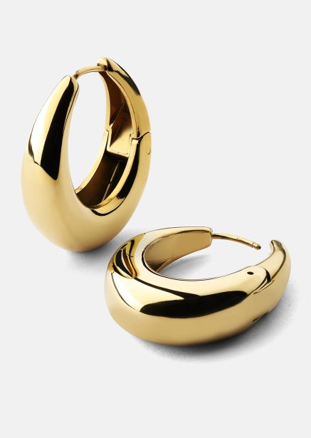 Örhängen Bold Curve – 18k Guldpläterade