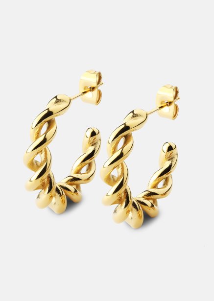 Örhänge Twist of Gold - 18k Guldpläterat