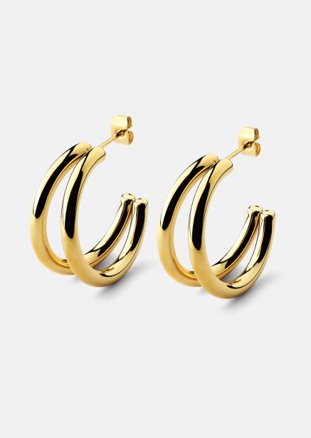 Örhänge Dual - 18k Guldpläterat