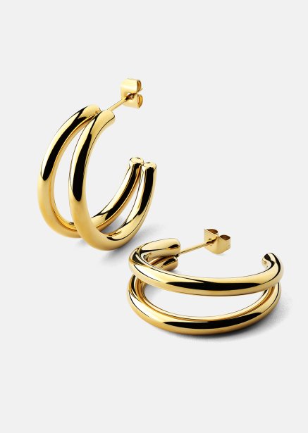 Örhänge Dual - 18k Guldpläterat